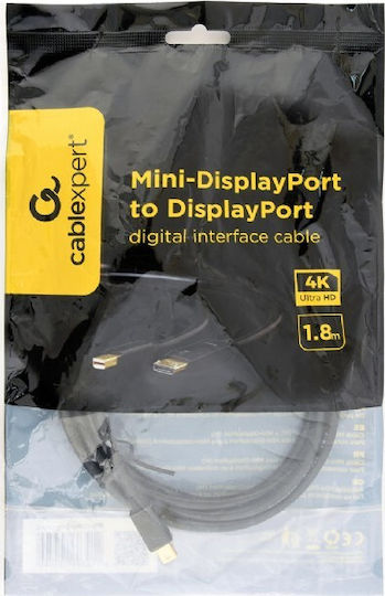 Cablexpert Kabel Mini-DisplayPort-Stecker - DisplayPort-Stecker 1.8m Schwarz (CCP-mDP2-6)