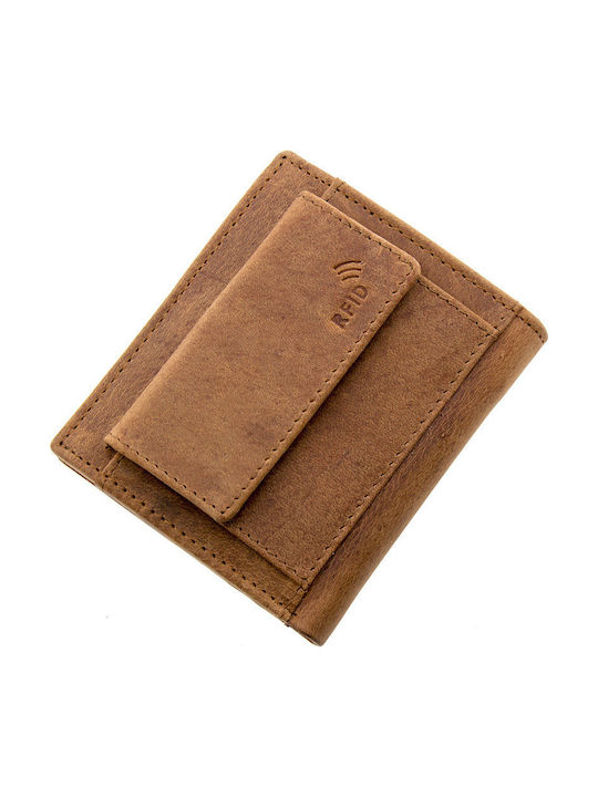 Кожено Мъжки Портфейл с RFID Тютюнев