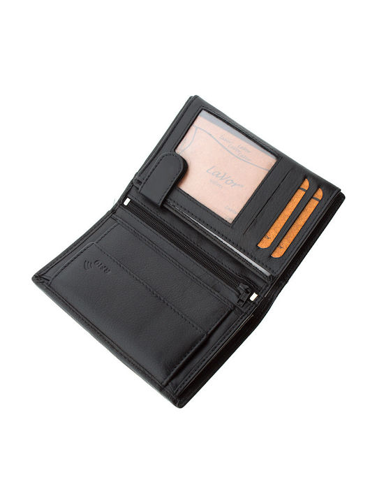 Дамско Мъжко Портфейл Кожа с RFID Черен / Кафяв