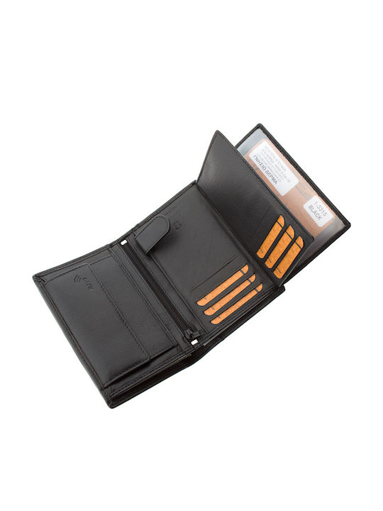 Дамско Мъжко Портфейл Кожа с RFID Черен / Кафяв