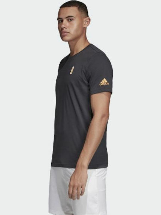 Adidas New York Graphic Αθλητικό Ανδρικό T-shirt Carbom Μονόχρωμο