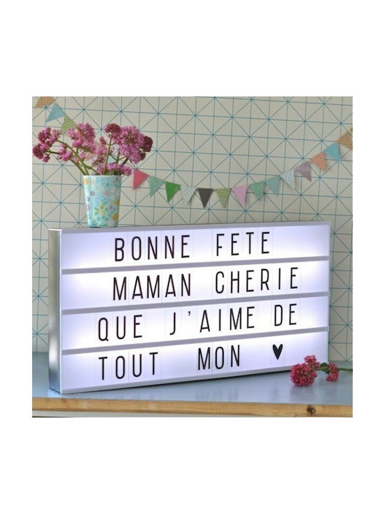 A Little Lovely Company Led Παιδικό Διακοσμητικό Φωτιστικό LightBox XL Μαύρο