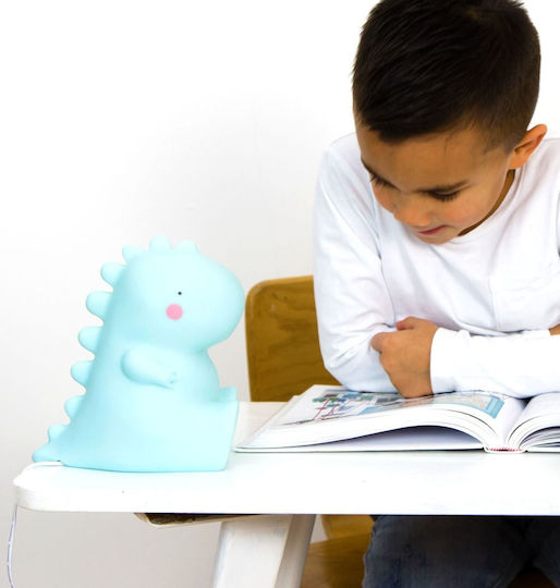 A Little Lovely Company LED Kinder Dekorative Lampe T-Rex Blau