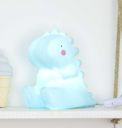 A Little Lovely Company Led Kids Decorative Lamp T-Rex Blue