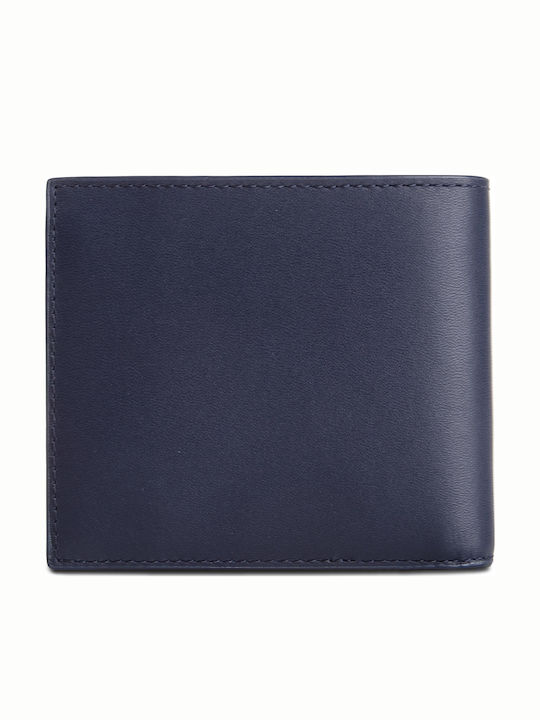 Lacoste Fitzgerald Billfold Δερμάτινο Ανδρικό Πορτοφόλι Μπλε