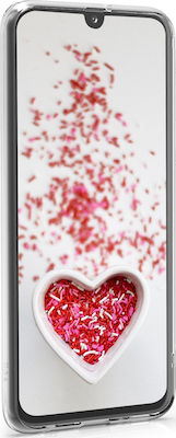 KWmobile Brushed Heart Back Cover Σιλικόνης Διάφανο (Galaxy A40)