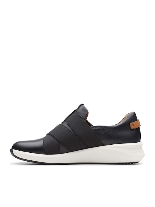 Un Rio Strap Anatomic Women's Slip-On Leather Black