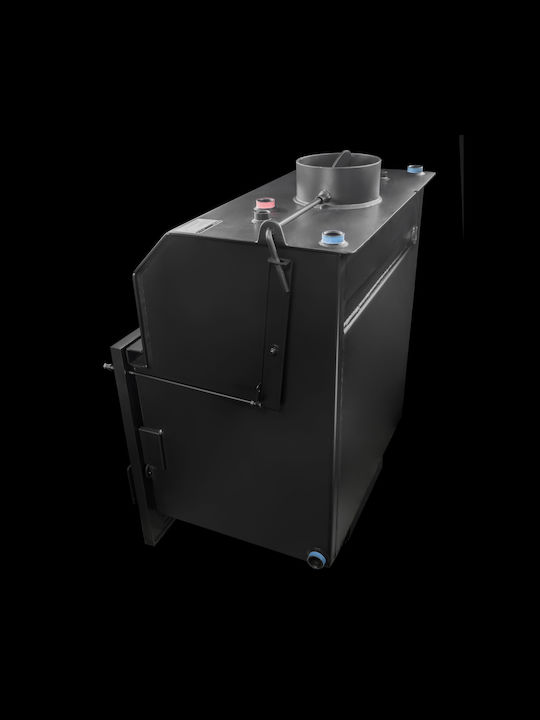 Metlor Bull 32 Ενεργειακό Τζάκι Ξύλου Καλοριφέρ 32.2kW Ίσιο με Ανοιγόμενη Πόρτα Κλειστού Δοχείου