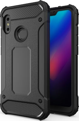 Hurtel Tough Armor Synthetic Back Cover Durable Black (Mi A2 Lite)