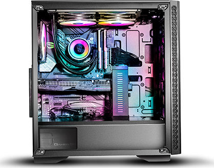 Deepcool Matrexx 50 Геймърско бюро Midi Tower Компютърна кутия със страничен прозорец Черен