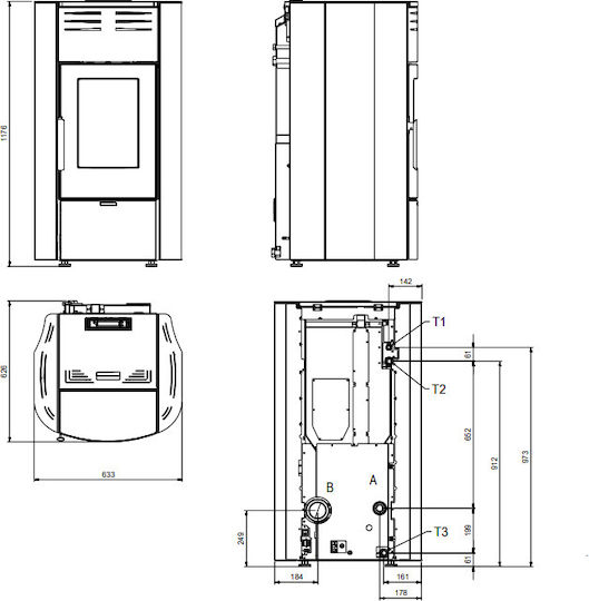 La Nordica Raffaella Idro 2.0 Pelletofen Lufttherm / Heizkörper 19kW