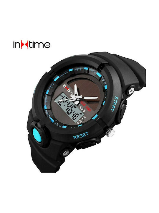 INTIME Watch Solar with Black Rubber Strap IT-006