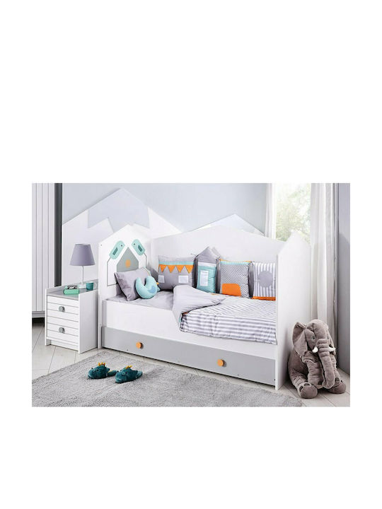 Ravenna Cabriolet Cuna Bird House Albă Cu Sertar