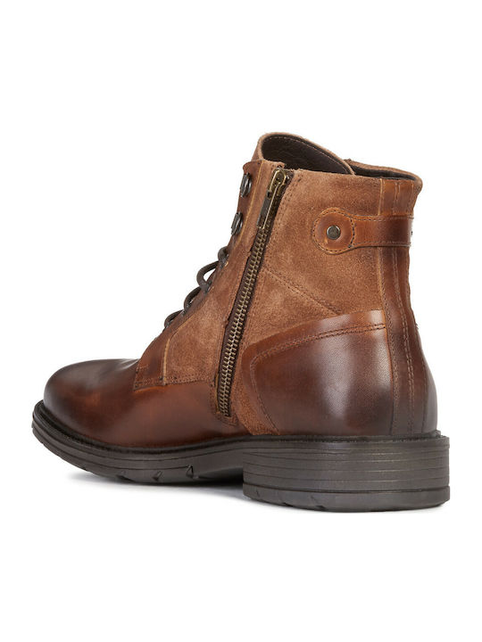 Geox Alberick Men's Military Boots Tabac Brown