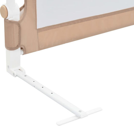 vidaXL Pliabil Bară de protecție pentru pat Montaj simplu în Culoare Maro 120x42cm 1buc
