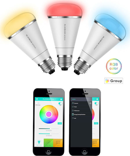Mipow Smart Lampen Playbulb Rainbow LED 10W für Fassung E27 RGBW 280lm 3Stück