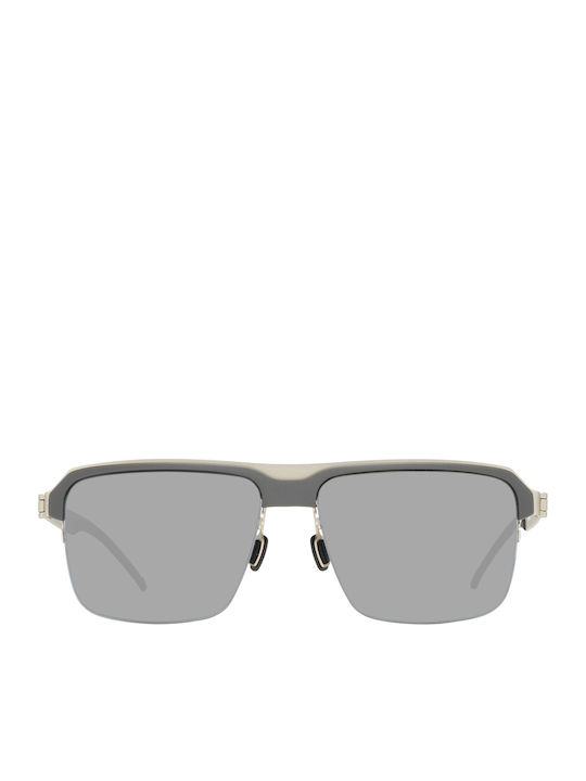 Mercedes-Benz Men's Sunglasses with Gray Metal Frame and Gray Lens M1049 B