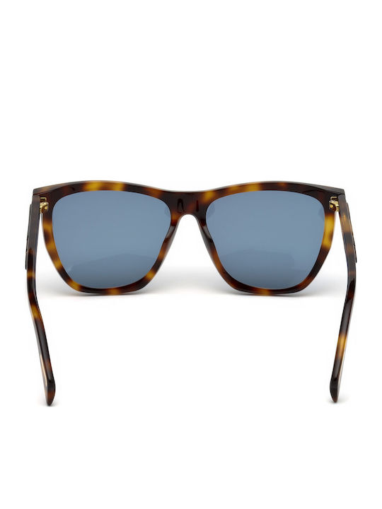 Just Cavalli Women's Sunglasses with Brown Plastic Frame and Blue Lens JC837S 52V
