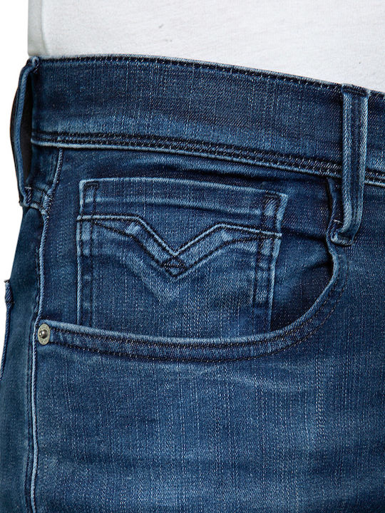 Hyperflex Anbass Men's Jeans Pants Elastic with Slim Tapered Fit Blue
