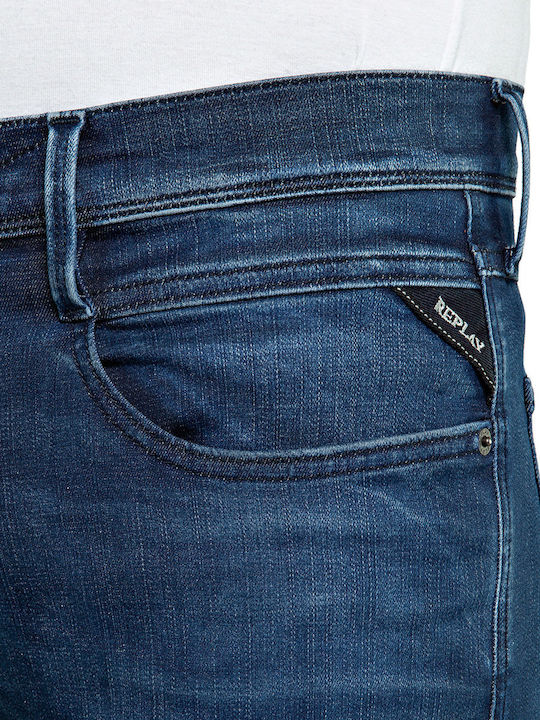 Hyperflex Anbass Men's Jeans Pants Elastic with Slim Tapered Fit Blue