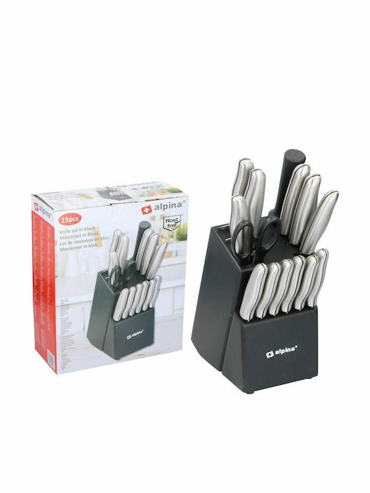 Alpina Knife Set With Stand of Stainless Steel 22939 15pcs