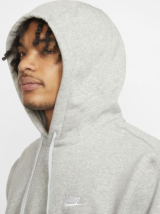 Club Sweatshirt with Hood Heather Grey