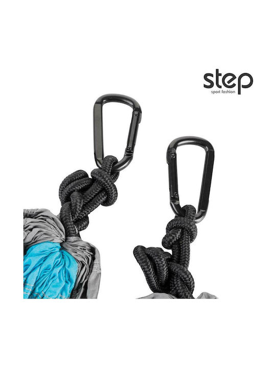 Spokey Single Hammock Blue Grey 280x140cm Spokey Single Hammock Blue Grey 280x140cm