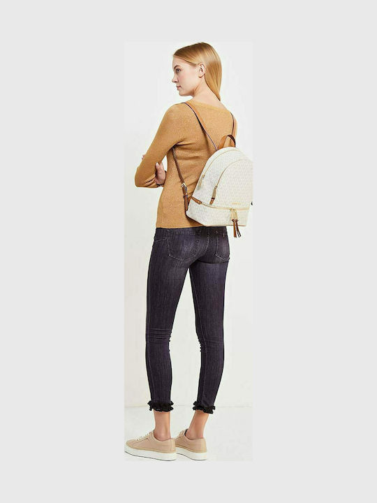 Rhea Leather Women's Bag Backpack White