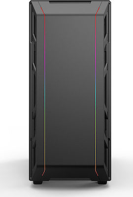 Phanteks Eclipse P350X Jocuri Turnul Midi Cutie de calculator cu fereastră laterală și iluminare RGB Negru