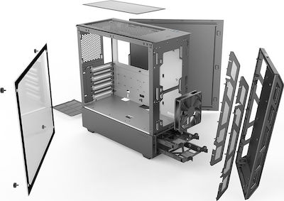 Phanteks Eclipse P350X Gaming Midi Tower Computer Case with Window Panel and RGB Lighting White