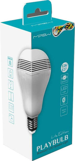 Mipow Playbulb Lite Bluetooth Speaker Smart LED-Lampe 3W für Fassung E27 Warmes Weiß 190lm