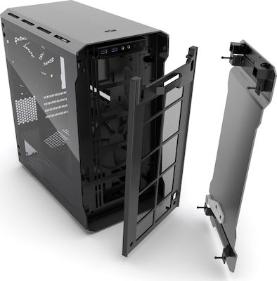 Phanteks Enthoo Evolv mATX Tempered Glass Gaming Mikro-Turm Computergehäuse mit RGB-Beleuchtung Gray