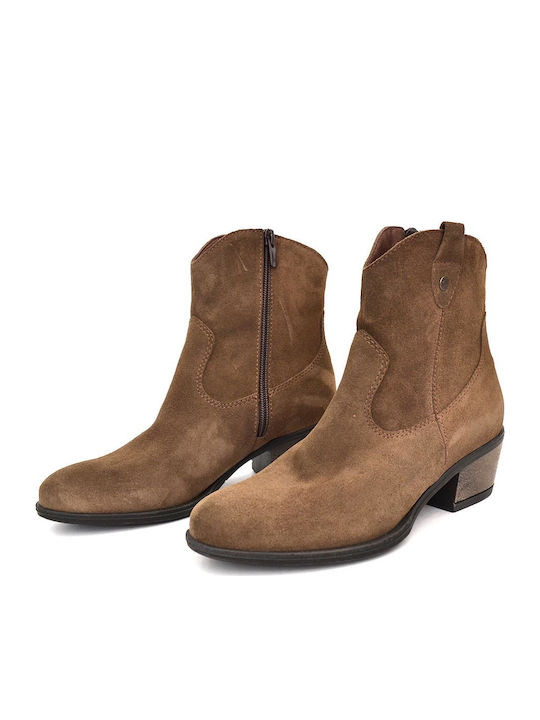 Suede Women's Cowboy Boots with Medium Heel Puro
