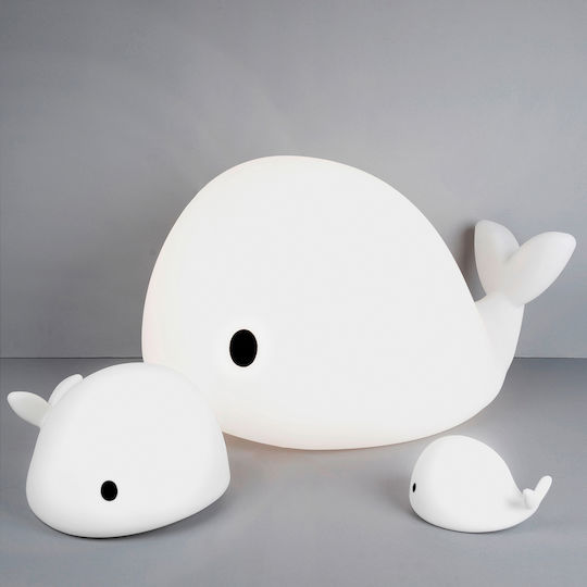 Flow LED Kinder Dekorative Lampe Berührung Moby mit Farbwechsel Weiß 15x10x10εκ.