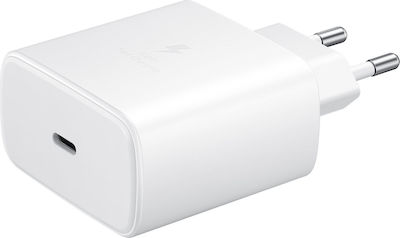 Samsung Φορτιστής με Θύρα USB-A και Καλώδιο USB-C 45W Λευκός (EP-TA845 Retail)