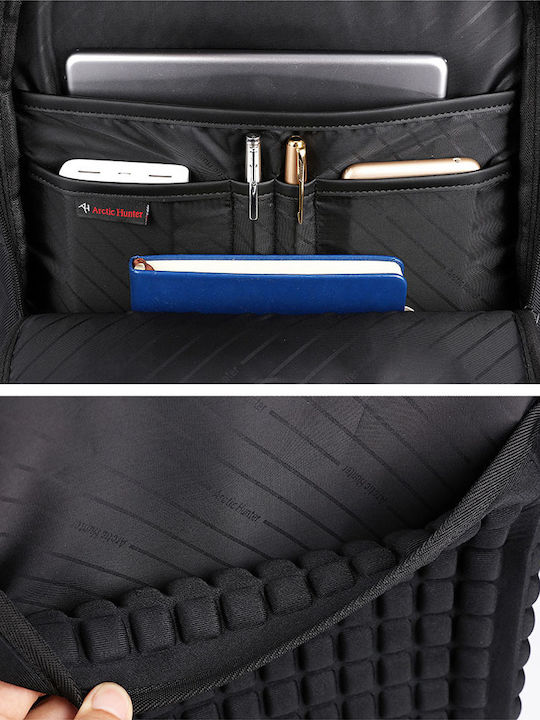 Arctic Hunter B00120C Водоустойчива Раница за Лаптоп 15.6" с USB Порт в Черен Цвят