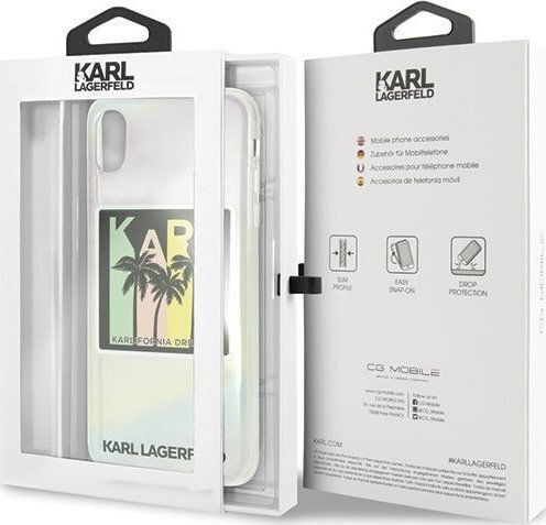Karl Lagerfeld Karlifornia Dreams Hard Back Cover Silicone Multicolour (iPhone XS Max)
