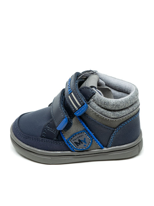 Mayoral Kids Sneakers High with Scratch Navy Blue