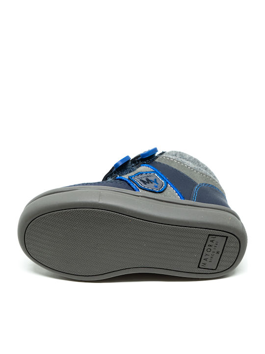 Παιδικά Sneakers High με Σκρατς Navy Μπλε