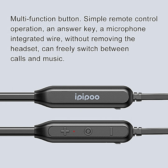 Ipipoo GP-2 In-ear Bluetooth Handsfree Ακουστικά Μαύρα