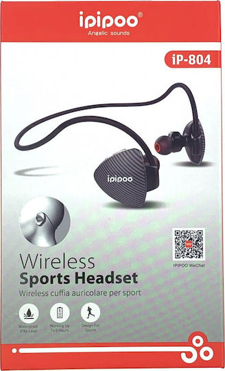Ipipoo iP-804 In-Ear Bluetooth-Freisprecheinrichtung Kopfhörer mit Schweißresistenz Schwarz