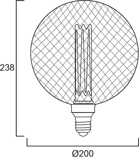 Sylvania Toledo Mirage Λάμπα LED 2.5W για Ντουί E27 και Σχήμα G200 Θερμό Λευκό 105lm