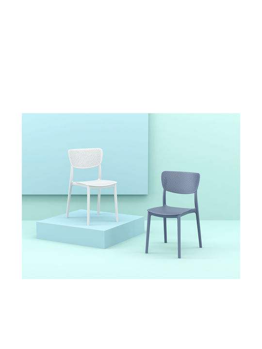 Outdoor Chair Polypropylene Lucy 129 White 45x53x82cm