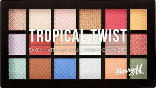 Barry M Tropical Twist Lidschatten Palette Mit Gepresster Puder in Mehrfarbige Formulierung 16.2gr