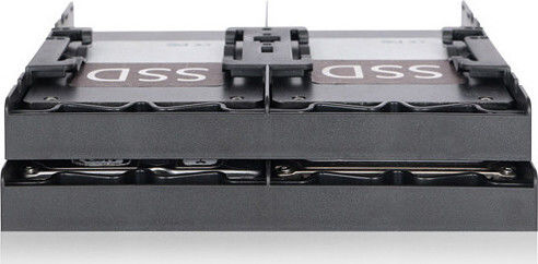 Icy Dock Flex-Fit Quattro Quattro 4x 2,5-Zoll-HDD/SSD-Halterung für externen 5,25-Zoll-Schacht Schwarz (MB344SP)