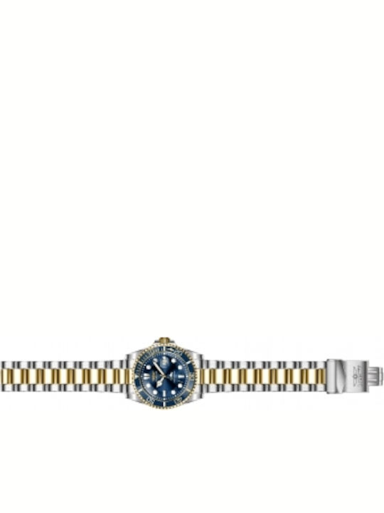 Invicta Pro Diver Ανδρικό Ρολόι 43mm Μπαταρίας με Μεταλλικό Μπρασελέ Blue / Silver