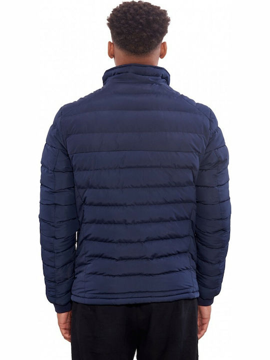 Ice Tech Herren Winter Jacke Puffer Marineblau