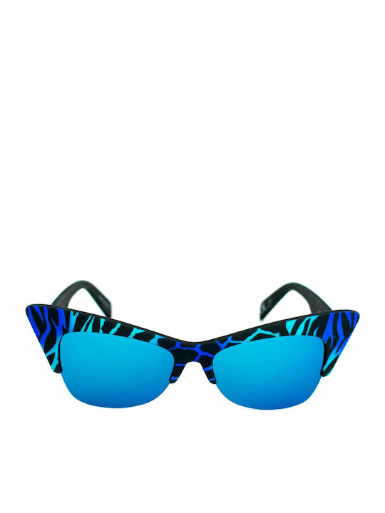 Italia Independent I-Plastik Women's Sunglasses with Turquoise Frame 0908.ZEF.022