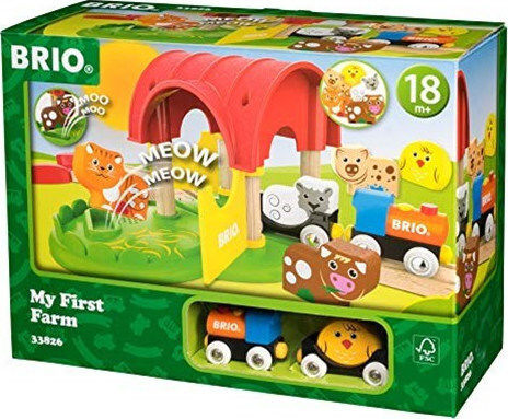 Brio Toys My First Farm Set with Train with Sound for 1.5++ Years