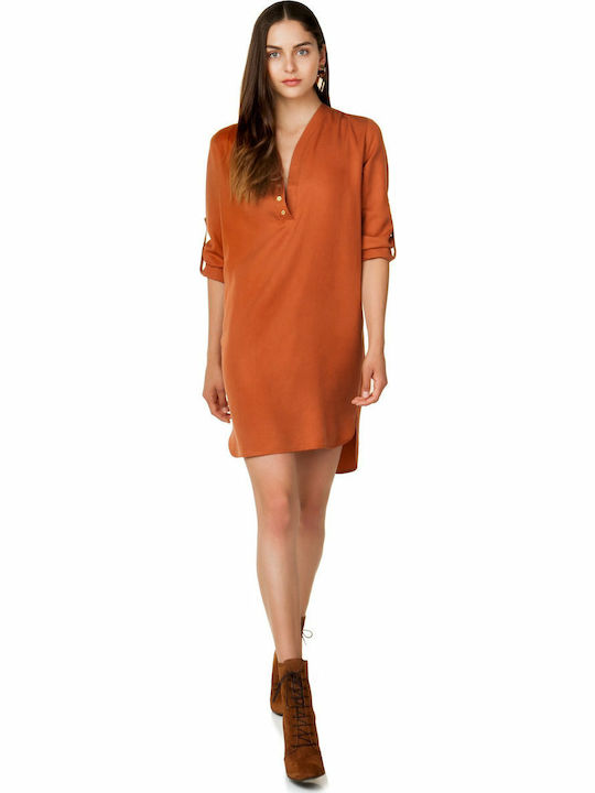 Toi&Moi Mini Dress Satin Orange